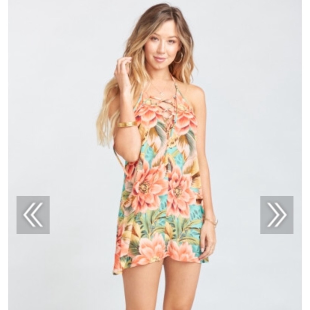 Show Me Your MuMu Lo Lace Up Mini Dress
